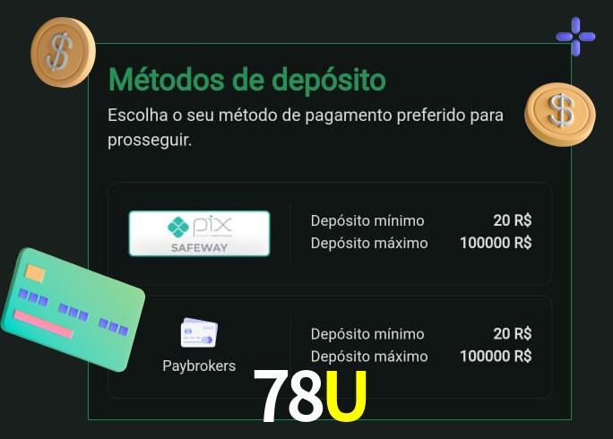 O cassino 78Ubet oferece uma grande variedade de métodos de pagamento